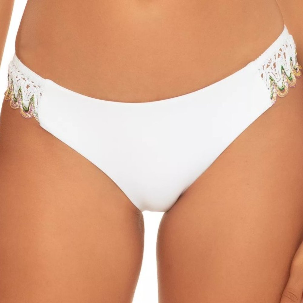 Becca Layla Crochet-Trim Bikini Bottoms Size Large